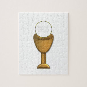 Golden Chalice and Host - Heliga Communion Pussel