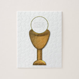 Golden Chalice and Host - Heliga Communion Pussel