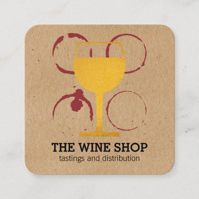 Golden Chalice Fyrkantigt Visitkort (Framsida)