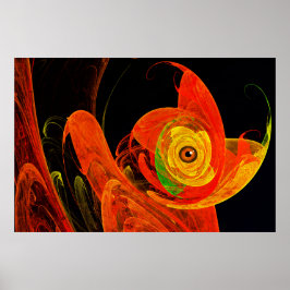 Golden Chameleon på Dawn Fractal Art Poster