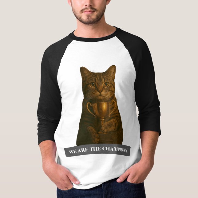 Golden Champion Cat T Shirt (Framsida)