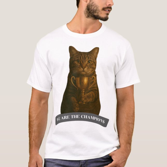 Golden Champion Cat T Shirt (Framsida)