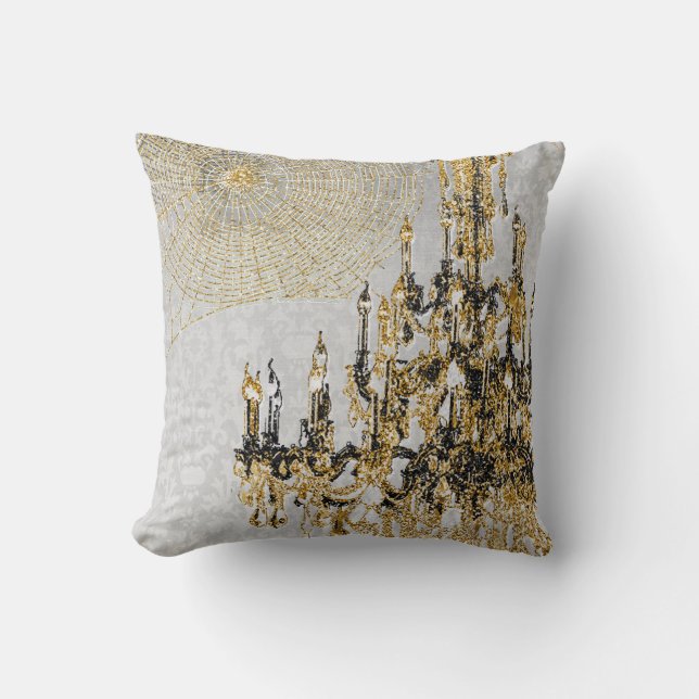 Golden Chandelier Pillow Kudde (Framsida)