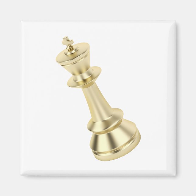 Golden chess kung magnet (Framsidan)