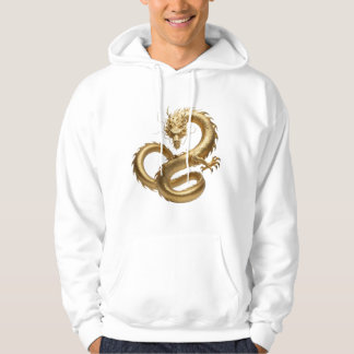 Golden Chinese Dragon Art | Mythical Creature Fant Hoodie
