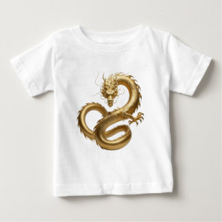 Golden Chinese Dragon Art | Mythical Creature Fant T Shirt
