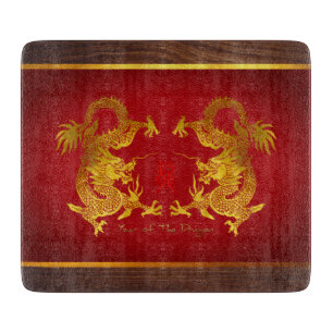 Golden Chinese Dragon med gammal Ideogram CB