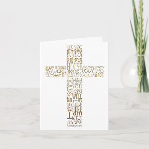 Golden Christian Kor John 14 Sympathy Tack Kort