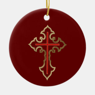 Golden Christian kor Julgransprydnad Keramik