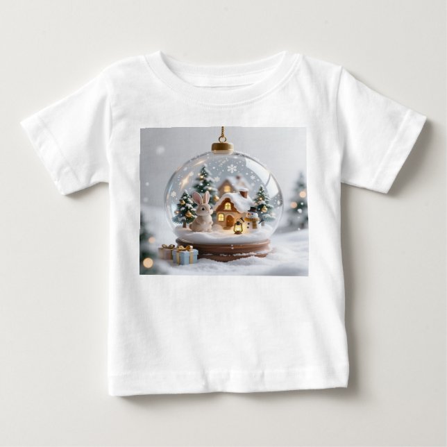 Golden Christmas Bell Baby Jersey T-Shirt (Framsida)