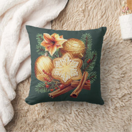 Golden Christmas Star with Cinnamon Kudde