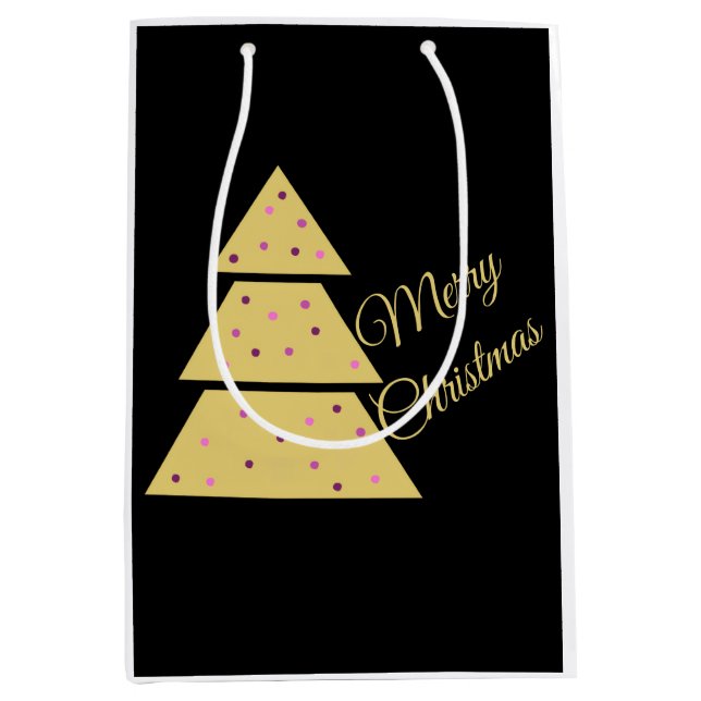 Golden Christmas Tree Gift Bag (Framsidan)