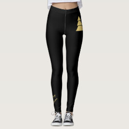 Golden Christmas Tree  Leggings