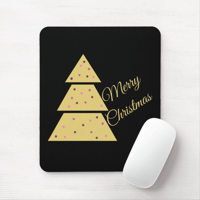 Golden Christmas Tree Musmatta (Med mus)