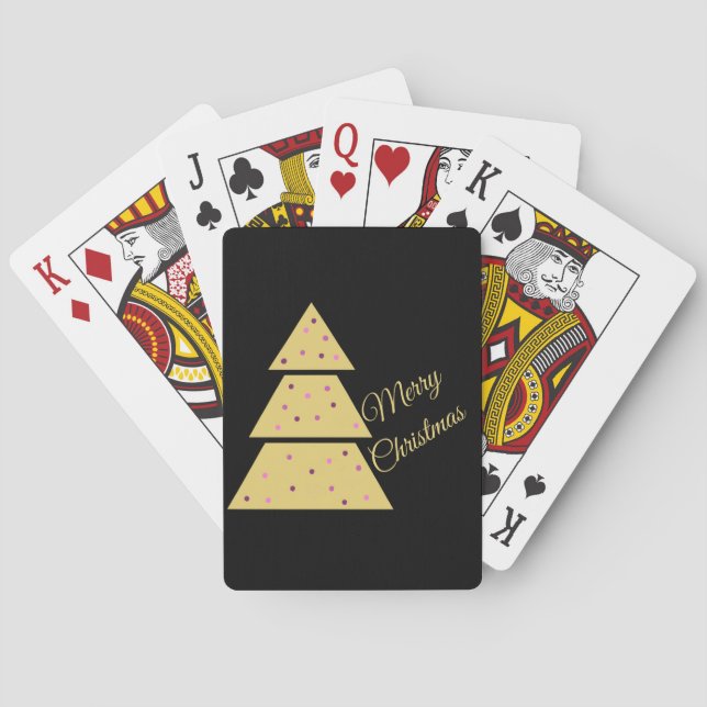 Golden Christmas Tree Playing Cards Casinokort (Baksidan)
