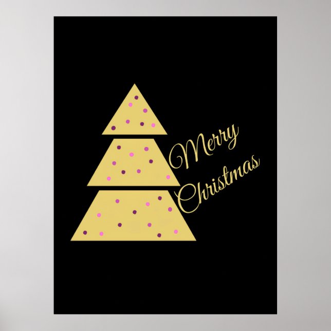 Golden Christmas Tree Poster (Framsidan)