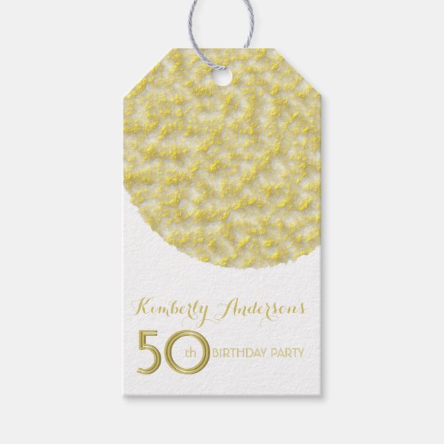 Golden Circle 50:e Födelsedagsfesten Presentetikett (Framsidan)