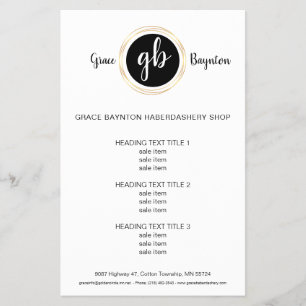 Golden Circle, monogram logotyp Flygblad