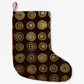 Golden Circles: Hand plockade Mönster Liten Julstrumpa