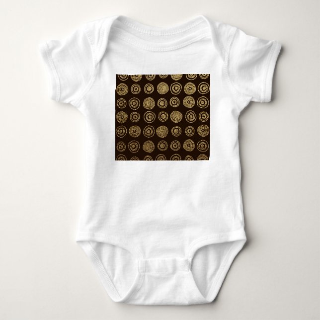 Golden Circles: Hand plockade Mönster T Shirt (Framsida)