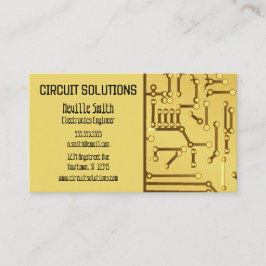Golden Circuit Board Electronics Tech Visitkort