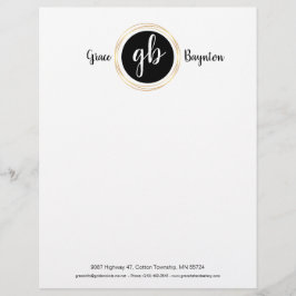 Golden Cirkel, monogram logotyp Brevhuvud