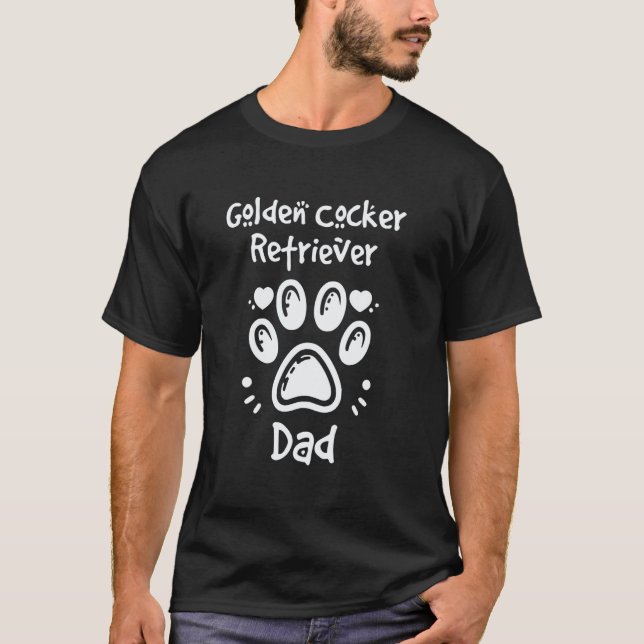Golden Cocker Retriever Pappa Cocker Spaniel Golde T Shirt (Framsida)