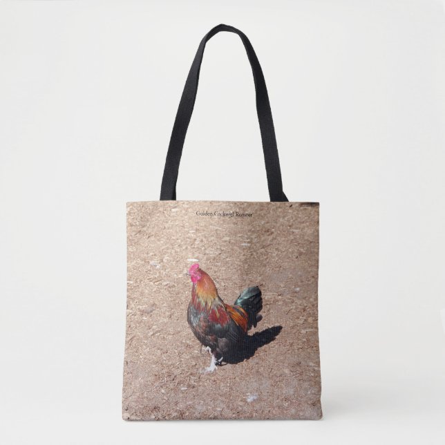 Golden Cockerel Rooster all over bag Tygkasse (Framsida)