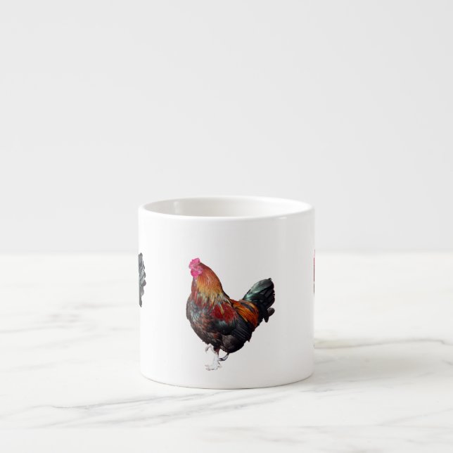 Golden Cockerel Rooster specialty  mug Espressomugg (Framsidan)