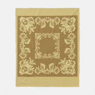 Golden Coffee Square Fleecefilt