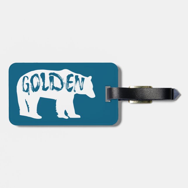 Golden Colorado Bear Bagagebricka (Baksida Vågrät)