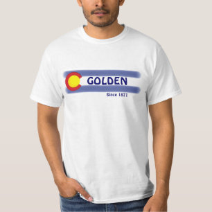 Golden Colorado, lokal flagga, värdegaranti T-shirt