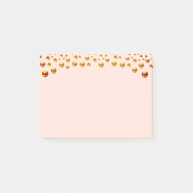 Golden Confetti på Rosan efter det att korallen ha Post-it Block (Framsida)