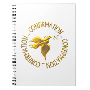 GOLDEN CONFIRMATION & HELIGA SPIRIT ANTECKNINGSBOK MED SPIRAL