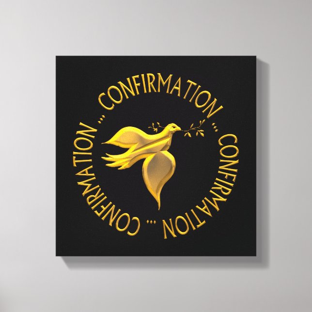 Golden Confirmation och Heliga Spirit Canvastryck (Framsida)