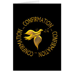 Golden Confirmation och Heliga Spirit Hälsningskort