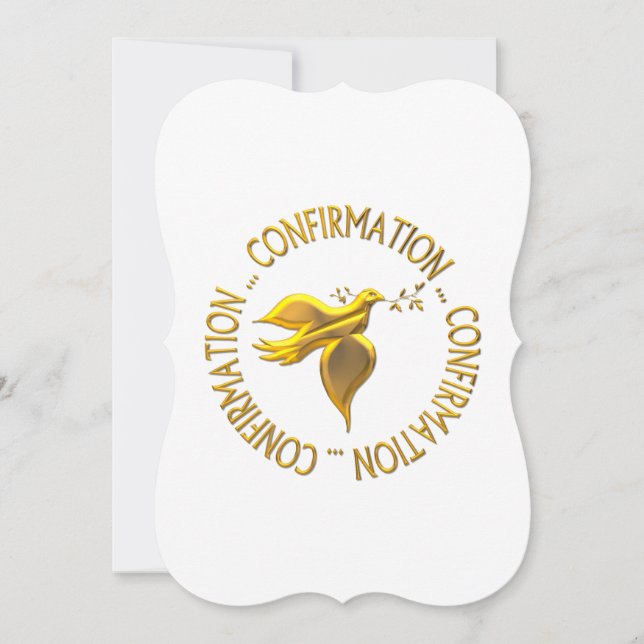 Golden Confirmation och Heliga Spirit Inbjudningar (Framsida)
