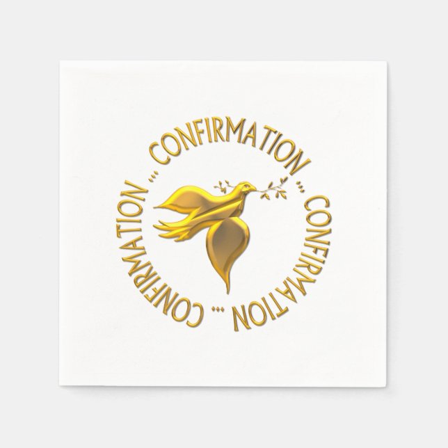 Golden Confirmation och Heliga Spirit Pappersservett (Framsidan)