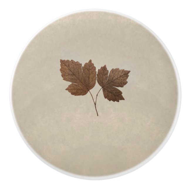 Golden Copper Höst löv Elegant Chic Decor Knopp (Framsidan)