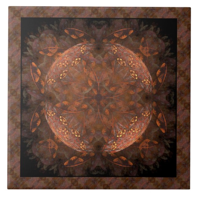 Golden Copper Shimmer Ceramic Tile Kakelplatta (Framsidan)