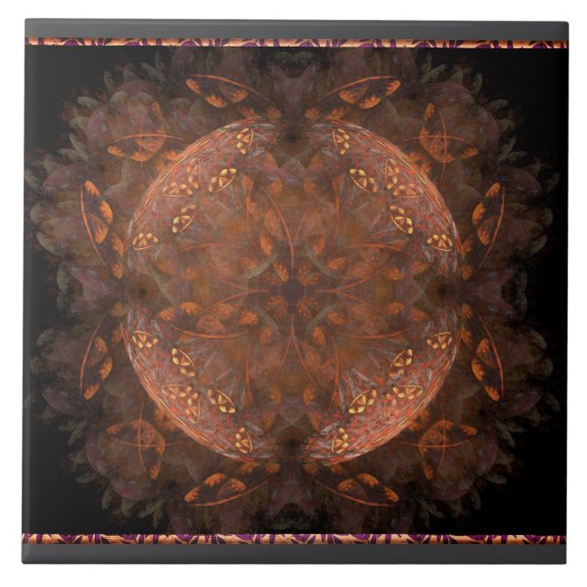 Golden Copper Shimmer Tile Kakelplatta (Framsidan)