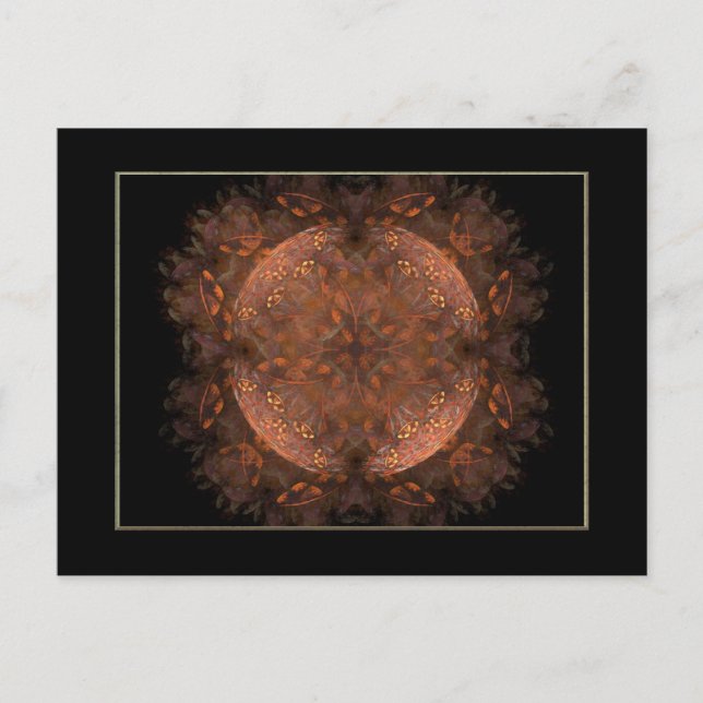 Golden Copper Shimmer Vykort (Framsida)