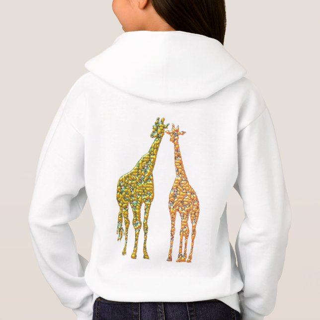 Golden Couple Giraffe Hoodie T Shirt (Baksida)
