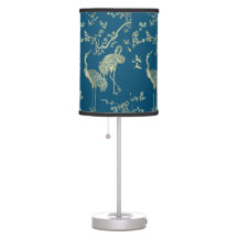 Golden cranes Art, blå bakgrund