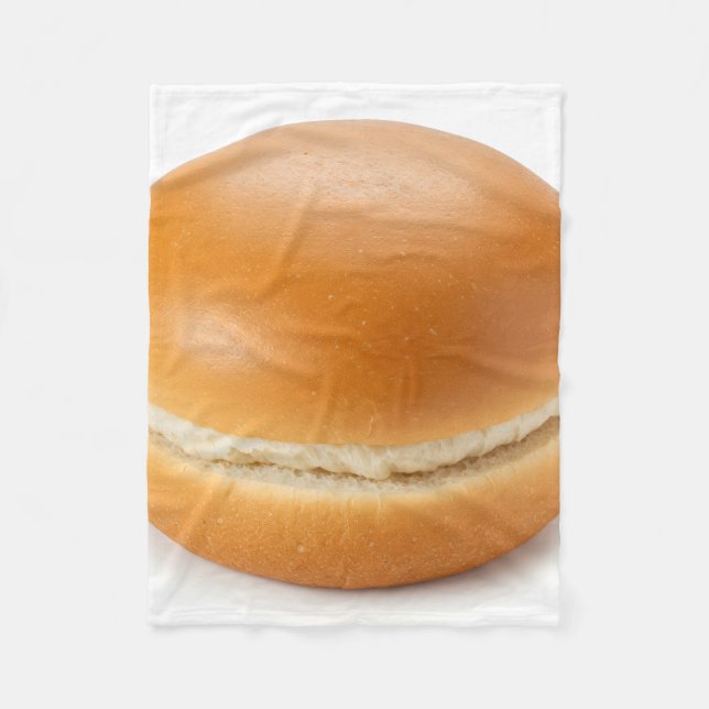 Golden Cream-Filled Bun Dessert Photo Fleecefilt (Framsidan)