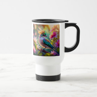 Golden Crestated Grönt Headed Finch Fantasy Bird Resemugg