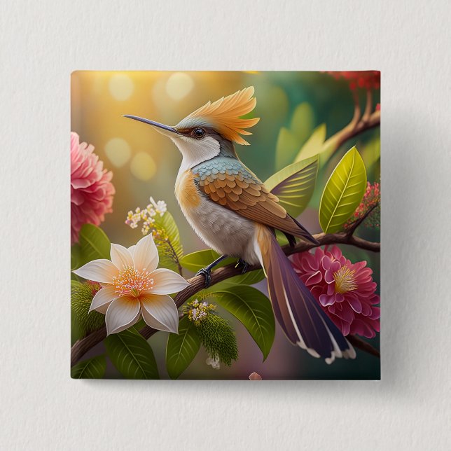 Golden Crested Honeyeater Fantasy Bird Knapp (Framsida)