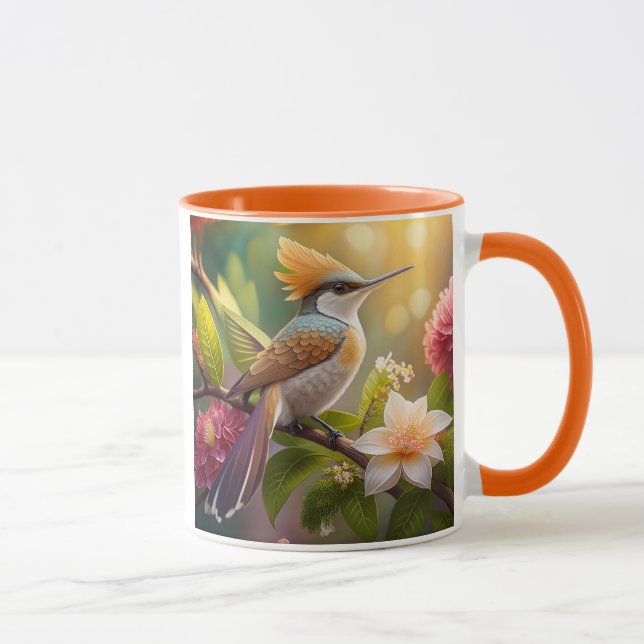Golden Crested Honeyeater Fantasy Bird Mugg (Höger)