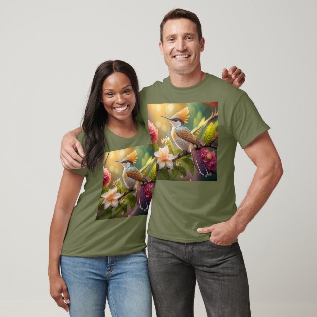 Golden Crested Honeyeater Fantasy Bird T Shirt (Unisex)