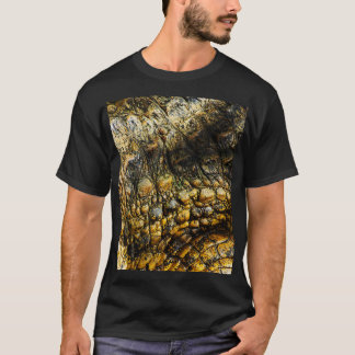 Golden Crocodile Skin Texture Close Up T Shirt